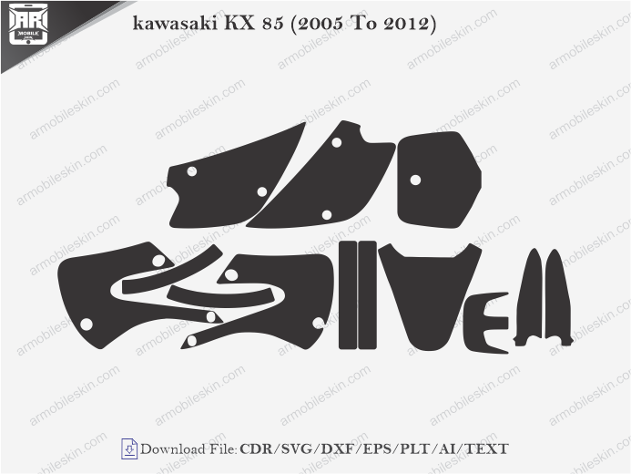 Kawasaki KX 85 (2005 To 2012) Wrap Skin Template