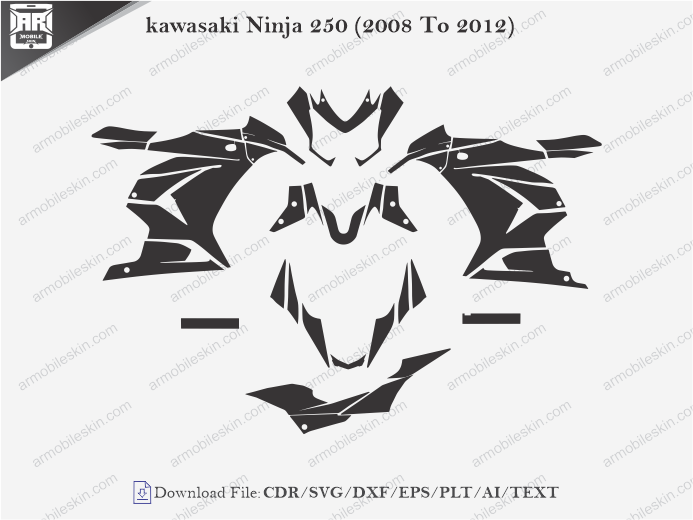 Kawasaki Ninja 250 (2008 To 2012) Wrap Skin Template