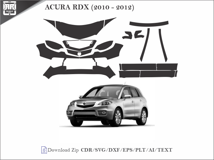 ACURA RDX (2010 - 2012) Car PPF Template