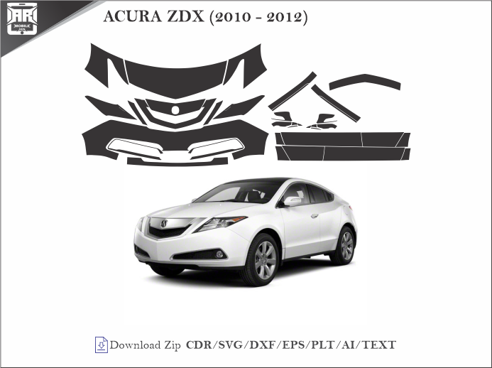 ACURA ZDX (2010 - 2012) Car PPF Template