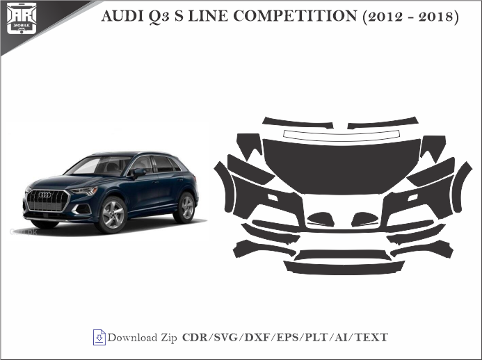 AUDI Q3 S LINE COMPETITION (2012 - 2018) Car PPF Template