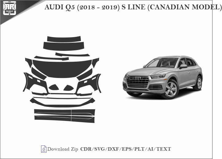 AUDI Q5 (2018 – 2019) S LINE (CANADIAN MODEL) Car PPF Template