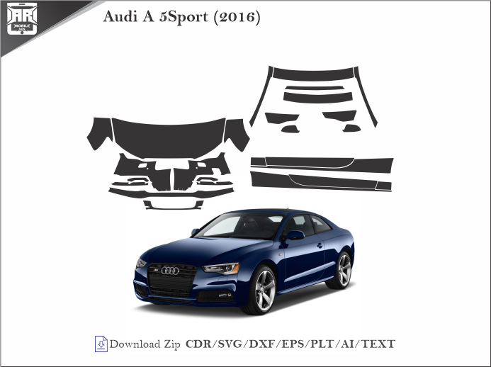 Audi A5 Sport (2016) Car PPF Template