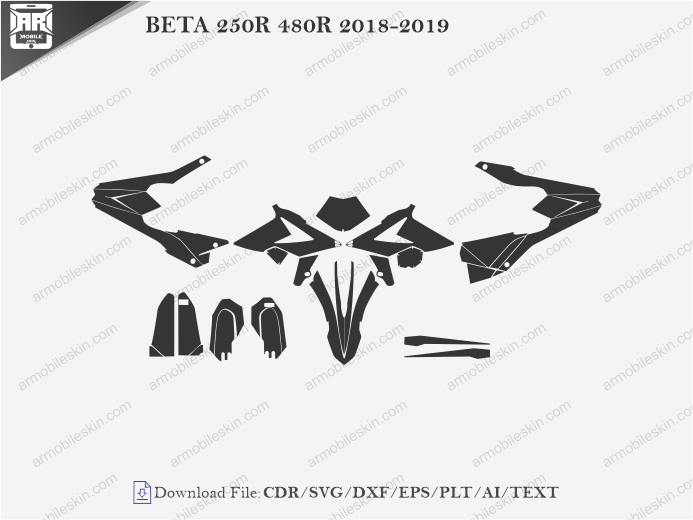 BETA 250R 480R 2018-2019 Vinyl Wrap Template