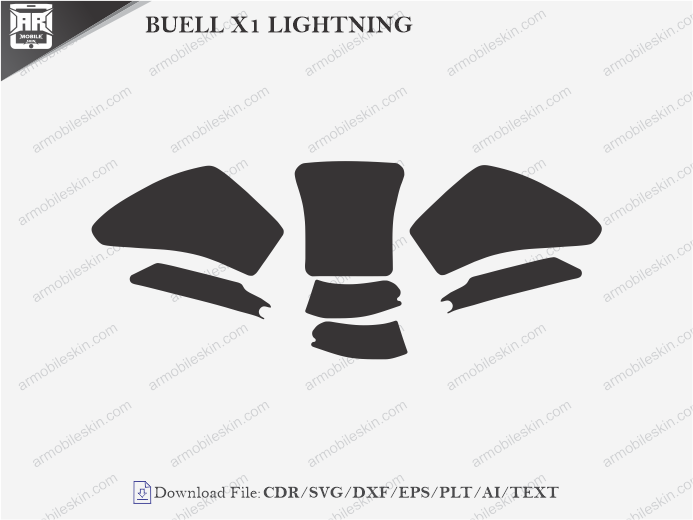 BUELL X1 LIGHTNING PPF Cutting Template