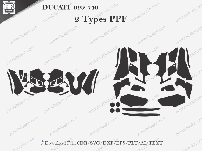 DUCATI 999-749 (2005) PPF Cutting Template