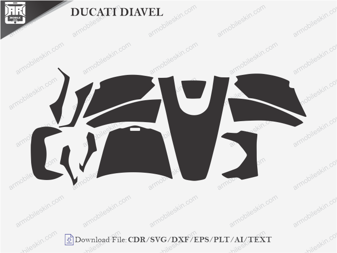 DUCATI DIAVEL (2014) PPF Cutting Template