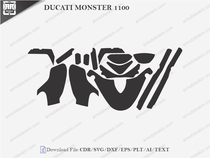 DUCATI MONSTER 1100 (2009) PPF Cutting Template