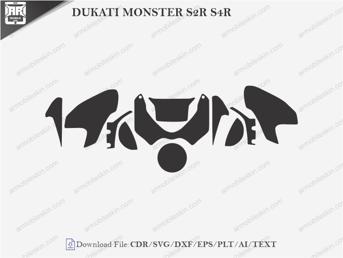 DUCATI MONSTER S2R S4R (2006) PPF Cutting Template