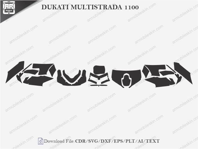 DUCATI MULTISTRADA 1100 (2008 – 2009) PPF Cutting Template