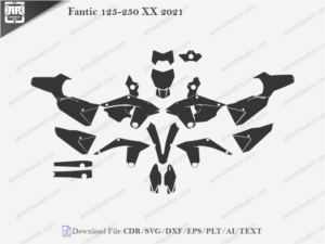 FANTIC 125-250 XX 2021 Wrap Skin Template - ARMOBILESKIN