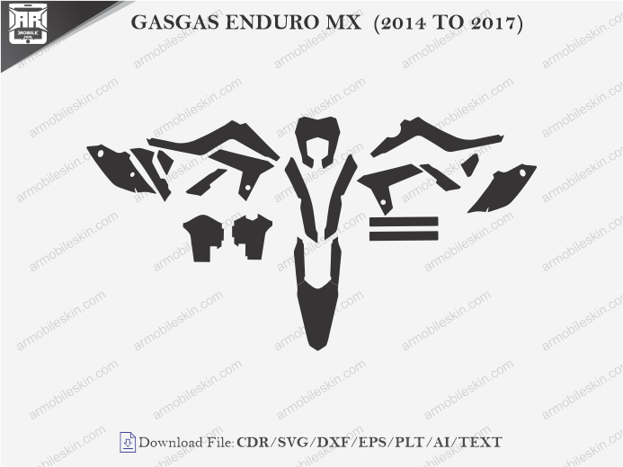 GASGAS ENDURO MX (2014 TO 2017) Vinyl Wrap Template
