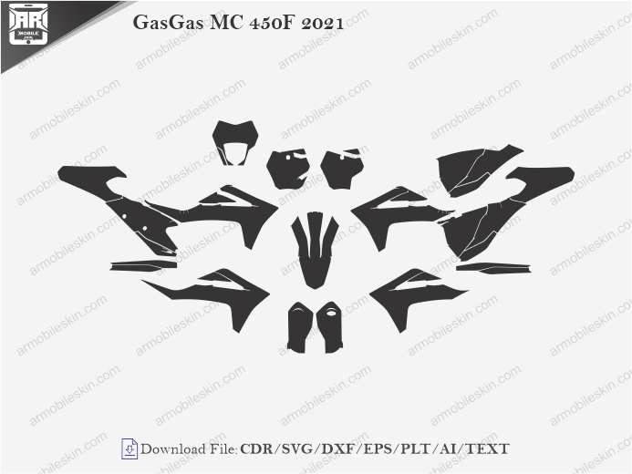 GasGas MC 450F 2021 Vinyl Wrap Template
