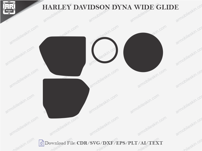 HARLEY DAVIDSON DYNA WIDE GLIDE (2000) PPF Cutting Template