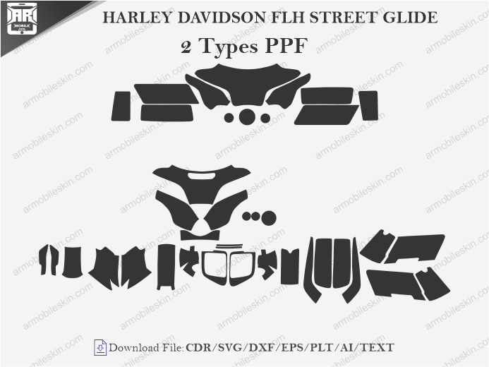 HARLEY DAVIDSON FLH STREET GLIDE PPF Cutting Template