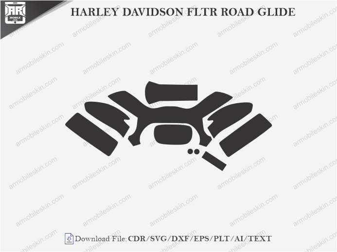 HARLEY DAVIDSON FLTR ROAD GLIDE PPF Cutting Template
