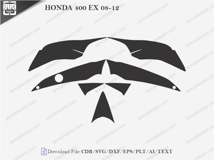 HONDA 400 EX 08-12 PPF Cutting Template