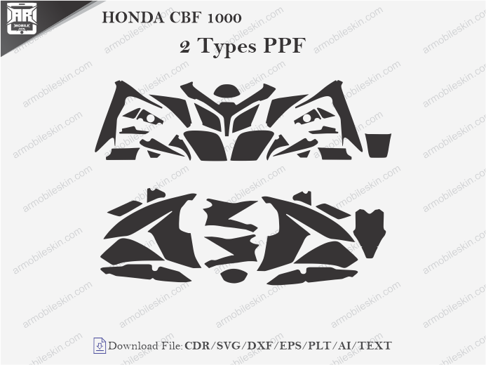 HONDA CBF 1000 (2006 – 2013) PPF Cutting Template