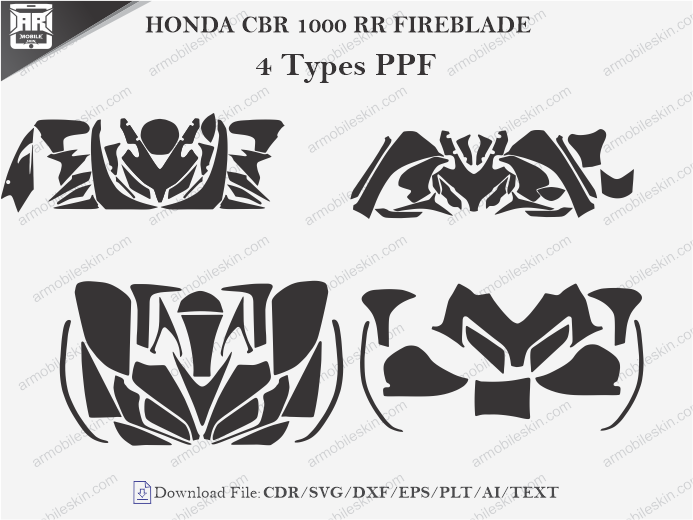HONDA CBR 1000 RR FIREBLADE PPF Cutting Template