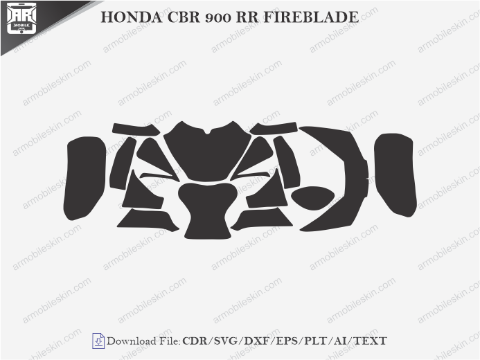 HONDA CBR 900 RR FIREBLADE PPF Cutting Template