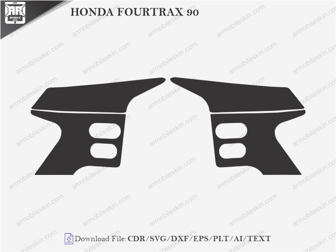 HONDA FOURTRAX 90 PPF Cutting Template