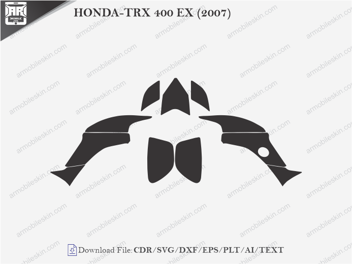 HONDA-TRX 400 EX (2007) PPF Cutting Template