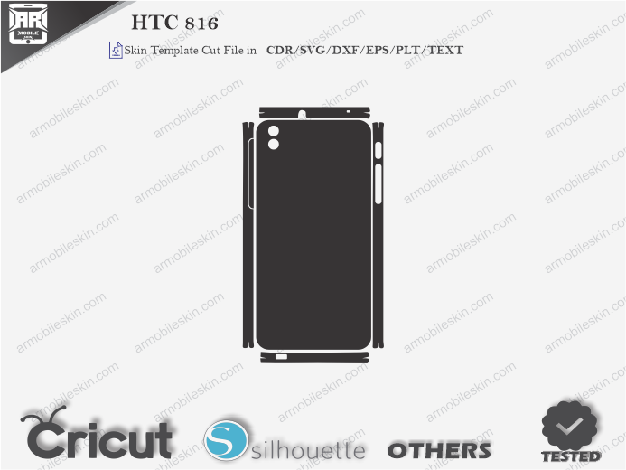 HTC 816 Skin Template Vector