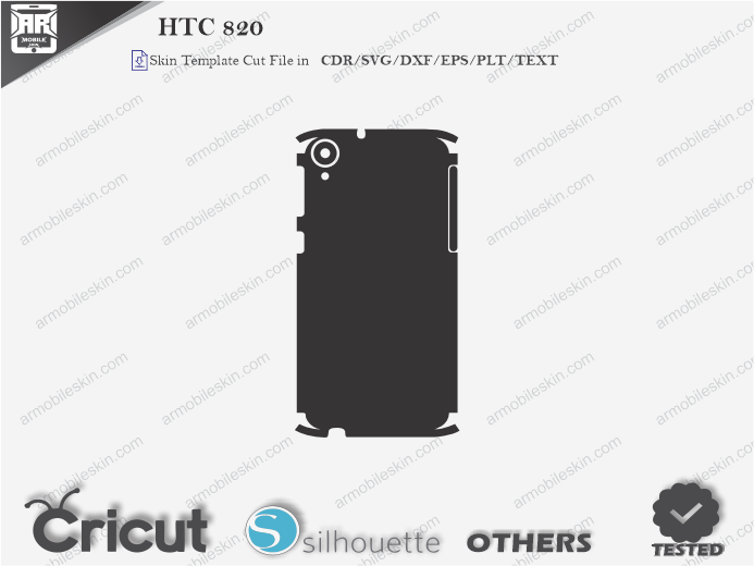 HTC 820 Skin Template Vector