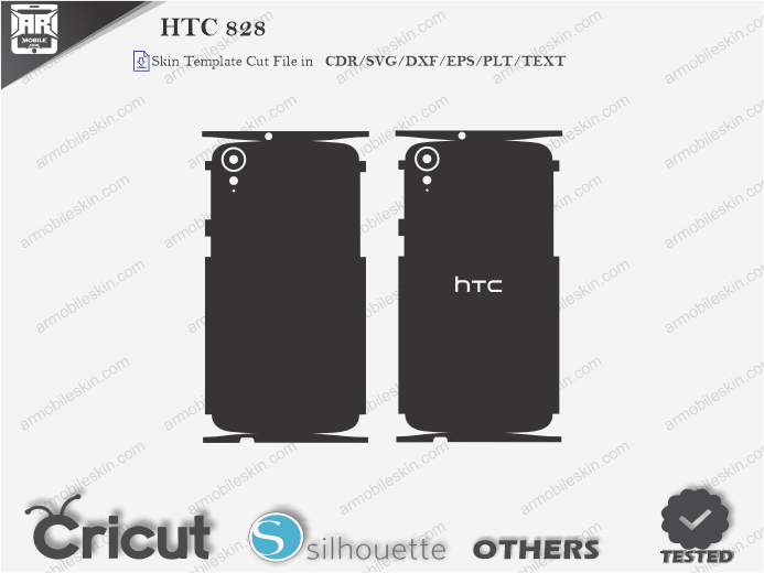 HTC 828 Skin Template Vector