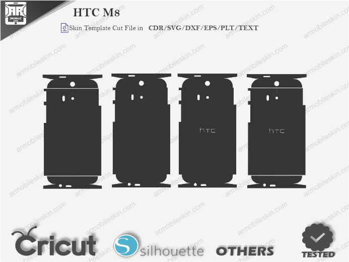 HTC M8 Skin Template Vector