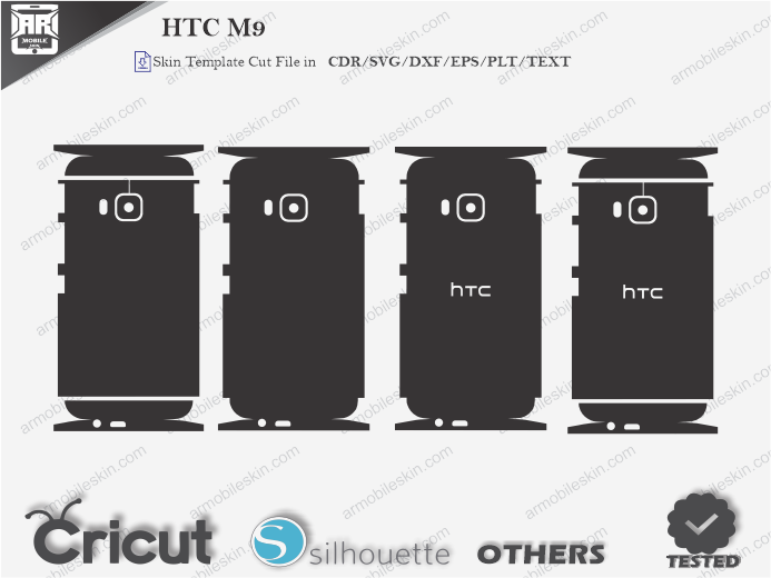 HTC M9 Skin Template Vector