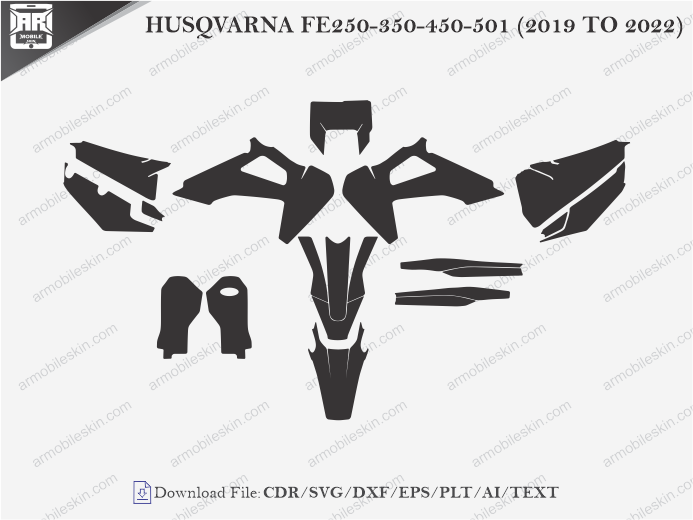 HUSQVARNA FE250-350-450-501 (2019 TO 2022) Vinyl Wrap Template
