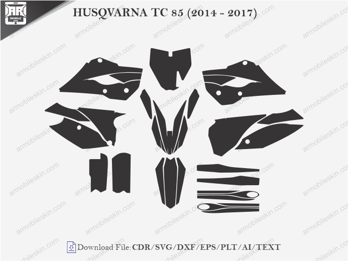 HUSQVARNA TC 85 (2014 – 2017) Vinyl Wrap Template