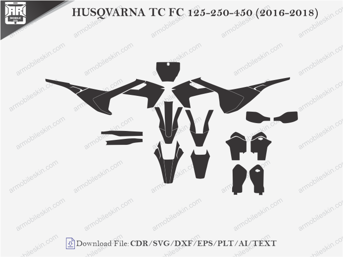 HUSQVARNA TC FC 125-250-450 (2016-2018) Vinyl Wrap Template