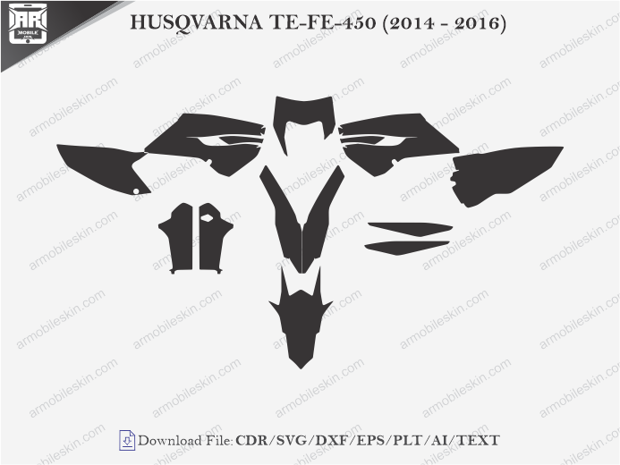 HUSQVARNA TE-FE-450 (2014 – 2016) Vinyl Wrap Template