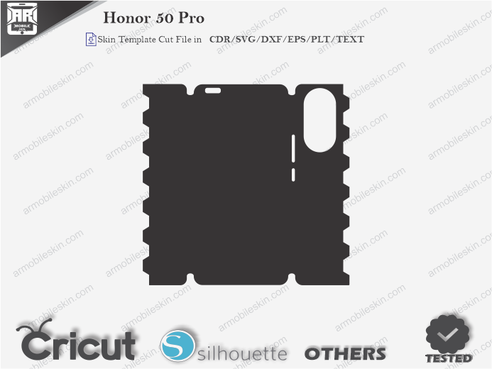 Honor 50 Pro Skin Template Vector