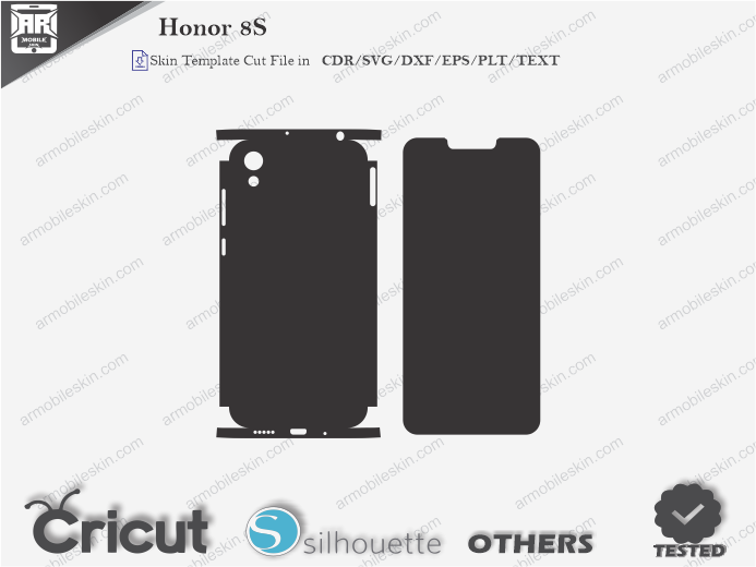 Honor 8S Skin Template Vector