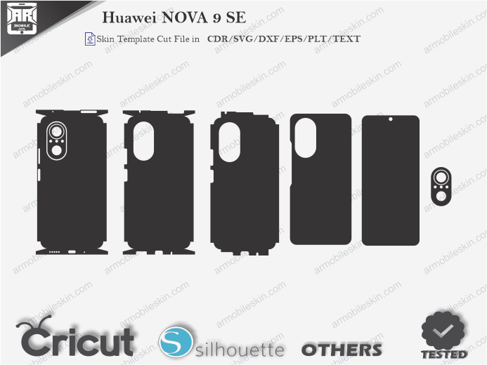 Huawei NOVA 9 SE Skin Template Vector