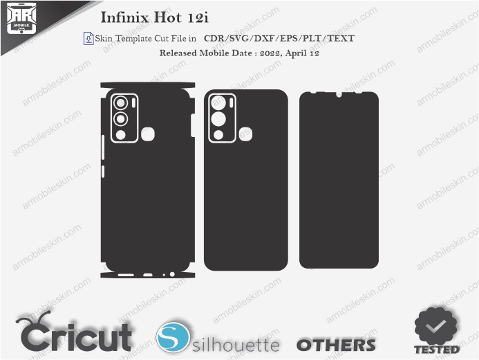 Infinix Hot 12i Skin Template Vector