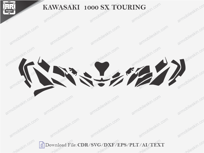 KAWASAKI 1000 SX TOURING (2011) PPF Cutting Template