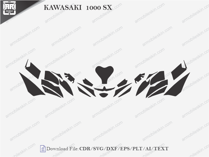 KAWASAKI 1000 SX (2011) PPF Cutting Template