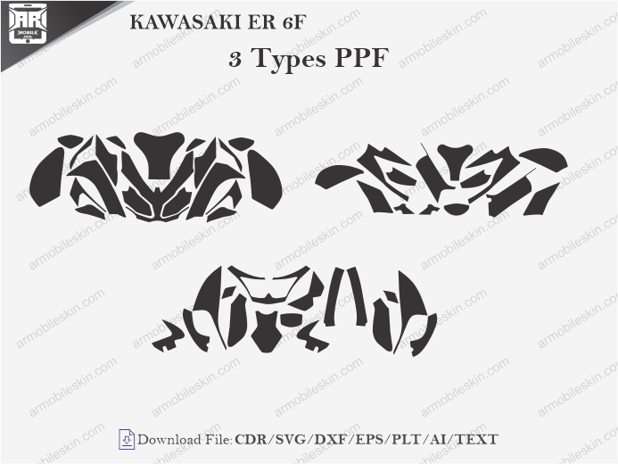 KAWASAKI ER 6F (2006 – 2012) PPF Cutting Template