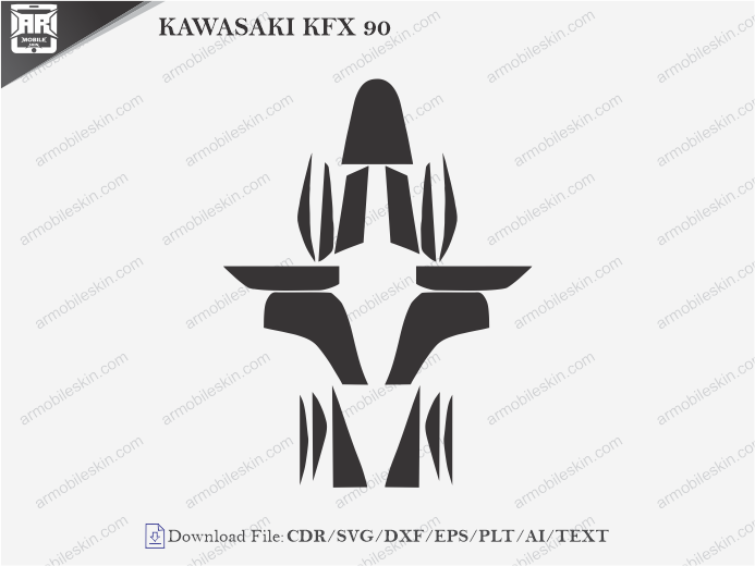 KAWASAKI KFX 90 PPF Cutting Template