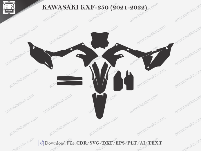 KAWASAKI KXF-250 (2021-2022) Wrap Skin Template