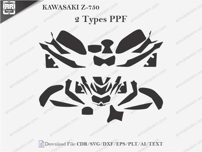 KAWASAKI Z-750 PPF Cutting Template