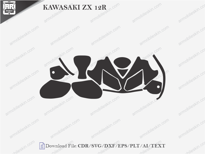 KAWASAKI ZX 12R PPF Cutting Template