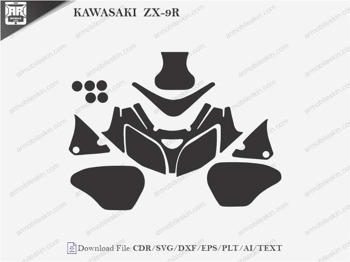 KAWASAKI ZX-9R PPF Cutting Template