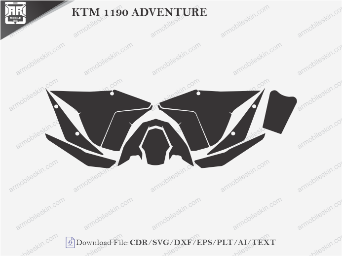 KTM 1190 ADVENTURE (2013) PPF Cutting Template