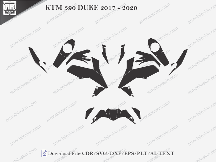 KTM 390 DUKE 2017 - 2020 Wrap Skin Template