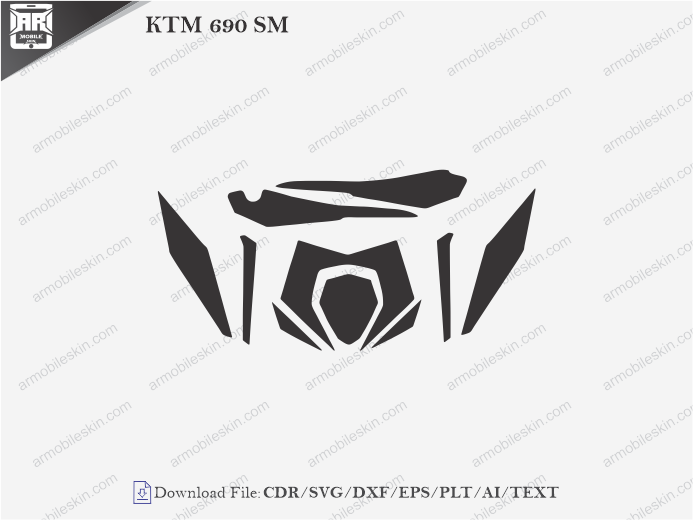 KTM 690 SM PPF Cutting Template